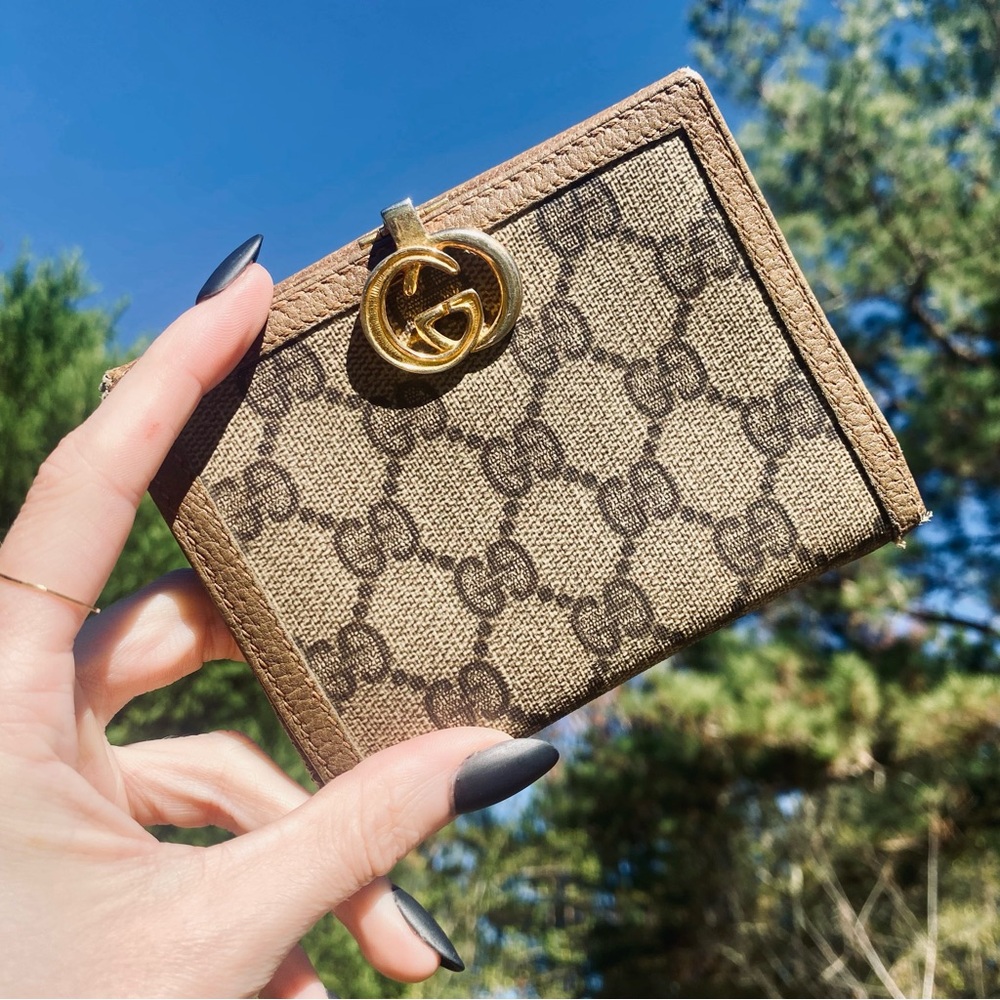 Gucci Brown and Gold Wallet